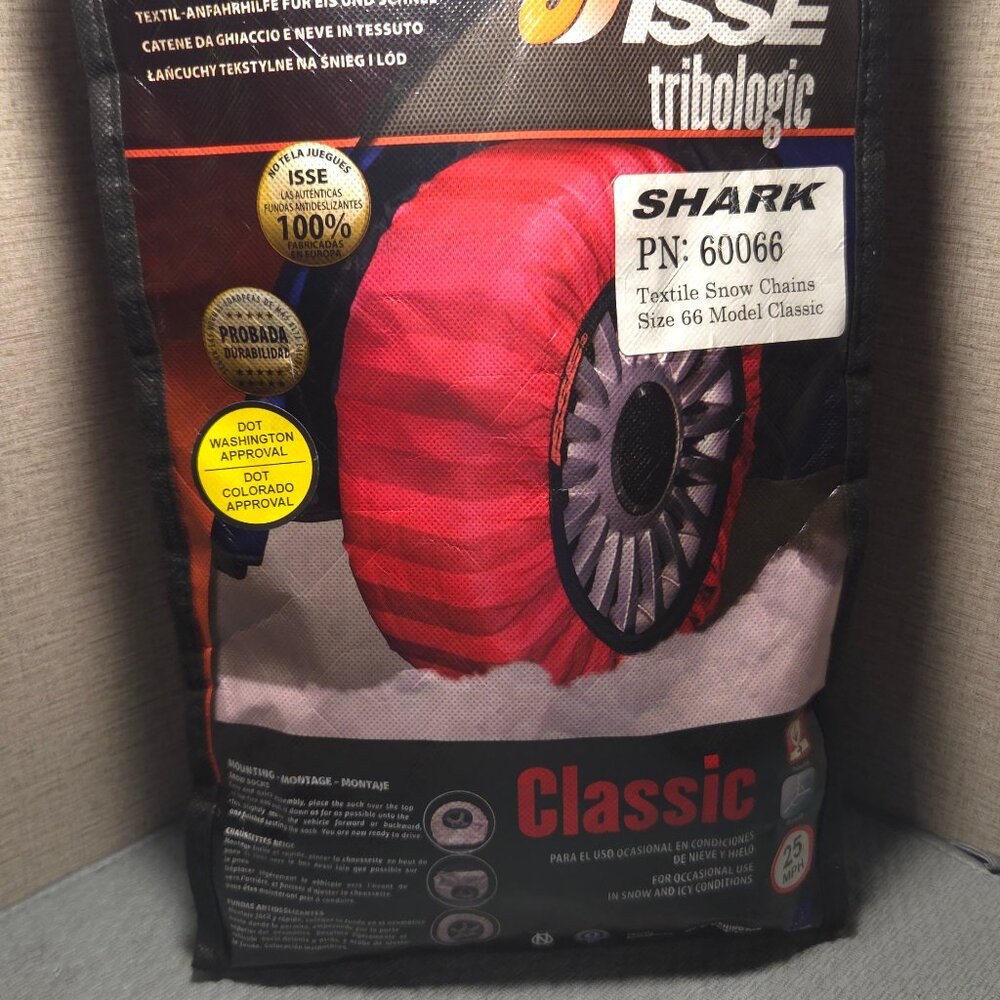 ISSE SHARK Textile Snow Chains – Size 66 – Brand New (Only Test-Fit)